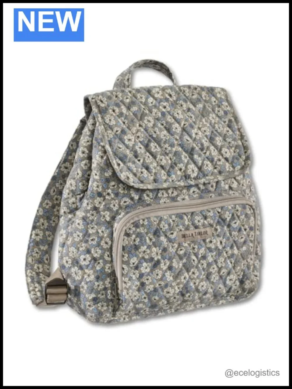 Quilted Mini Backpack Purse for Women, Hands-Free Bag with 6 Pockets